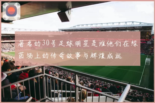 著名的30号足球明星是谁他们在绿茵场上的传奇故事与辉煌成就